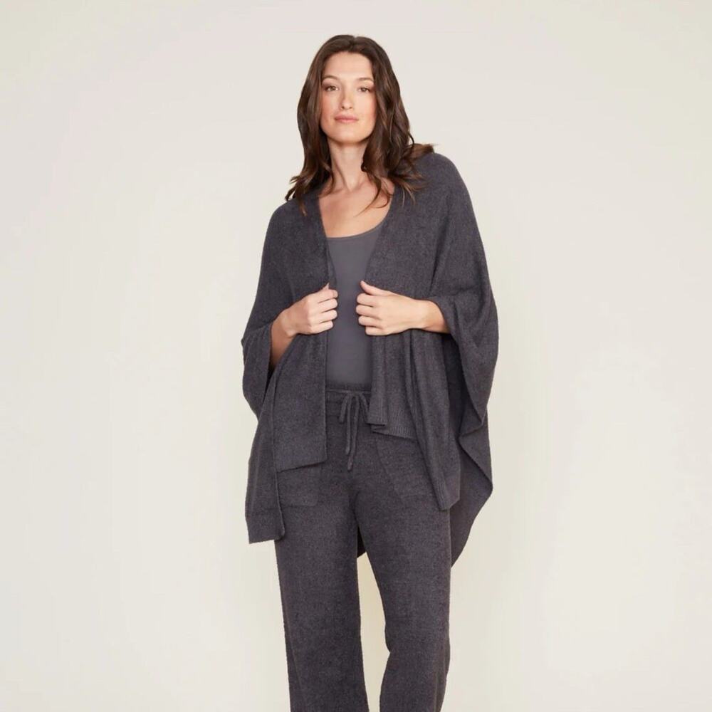 Barefoot Dreams Women's Buttery Soft CozyChic Lite Weekend Wrap | Carbon | OS
